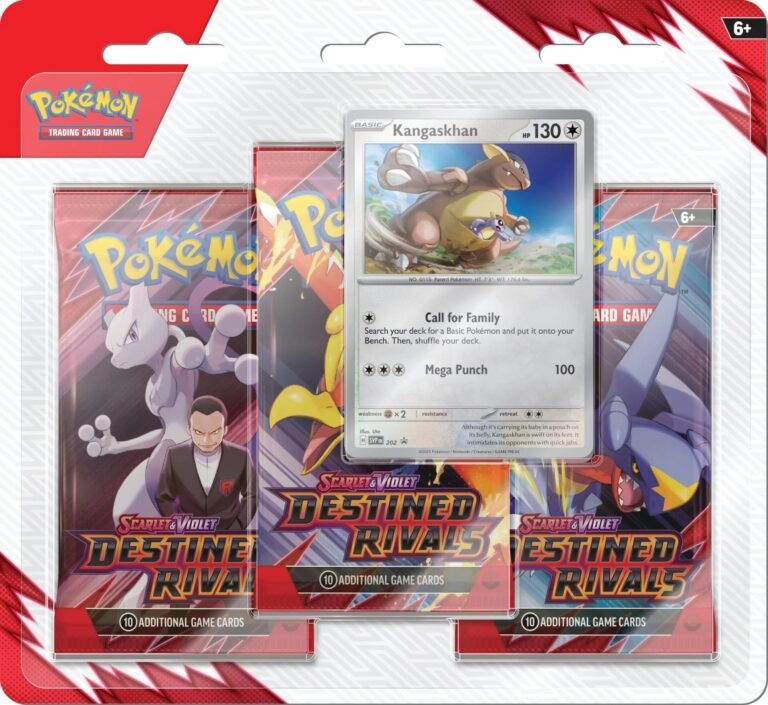 Pokémon TCG Scarlet & Violet ‑ Destined Rivals 3‑Pack Blister (Kangaskhan Promo)
