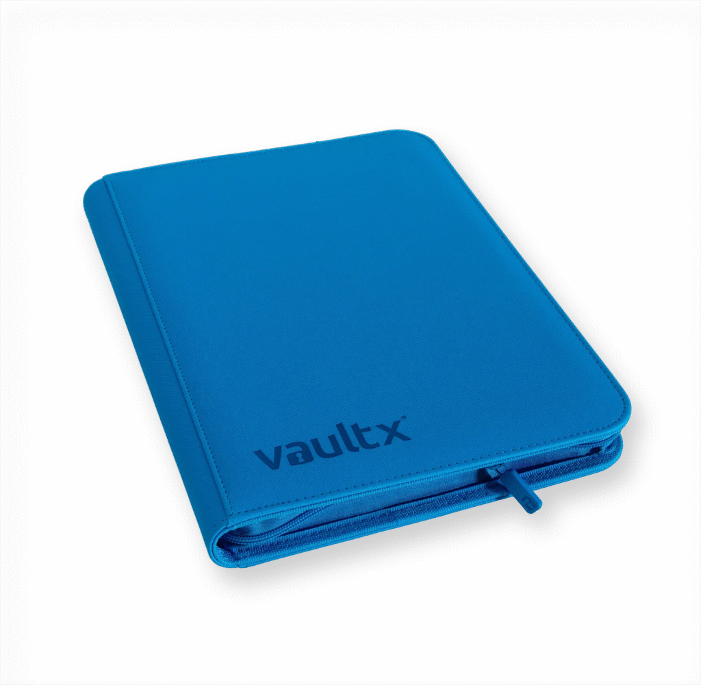 Vault X - 9-Pocket Exo-Tec® Zip Binder - Neon Blue