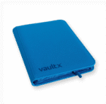 Vault X - 9-Pocket Exo-Tec® Zip Binder - Neon Blue