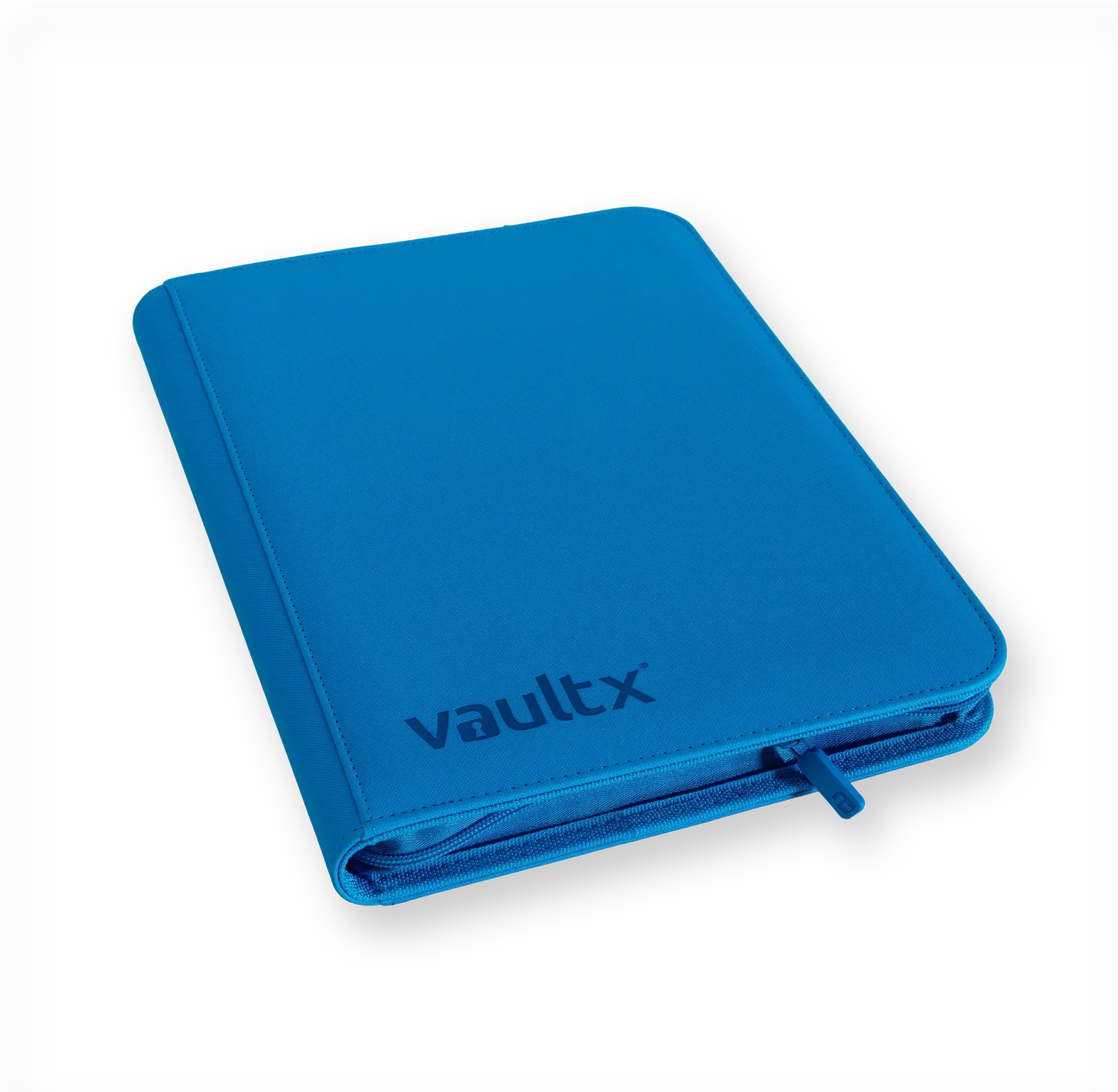 05-03-2025_VX029_0040 Vault X - 9-Pocket Exo-TecĀ® Zip Binder - Neon Blue